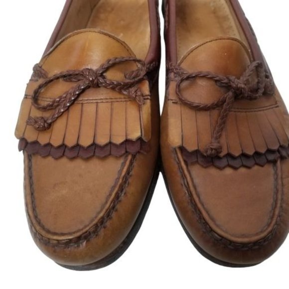 Allen Edmonds Mens 9.5D Brown Woodstock Leather Ta - Picture 4 of 10